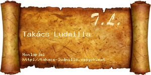 Takács Ludmilla névjegykártya