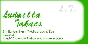 ludmilla takacs business card