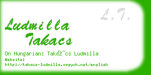 ludmilla takacs business card